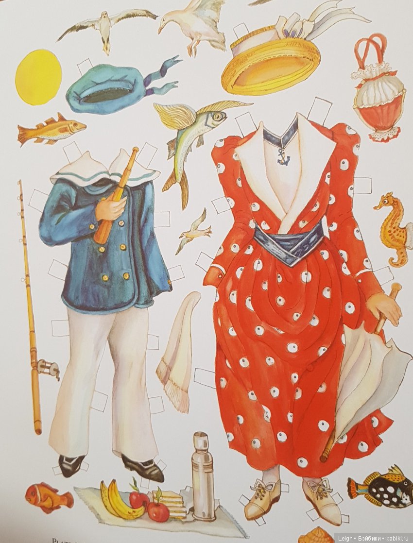 Викторианские наряды бумажных кукол