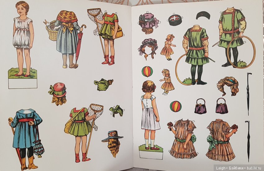 Викторианские наряды бумажных кукол
