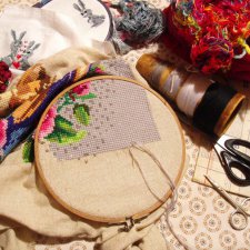 Лучший друг человека. Процесс одной вышивки