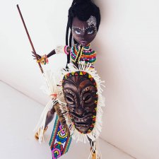 Принцесса Африки или маленькая черная пантера. ООАК Клодин от МХ