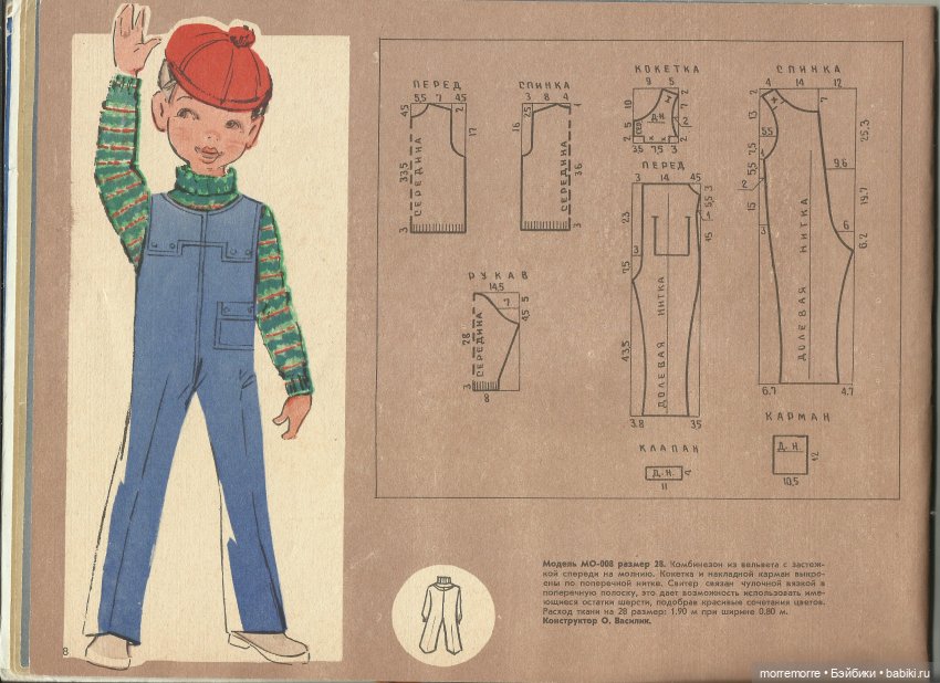 Альбом "Детское платье" с чертежами выкроек, 1973 год (фото 10)