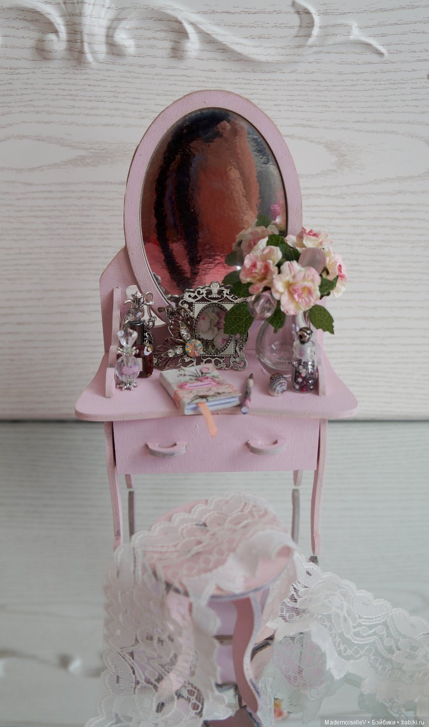 "Аметист в серебре". Миниатюра. Набор аксессуаров для туалетного столика (фото 3)