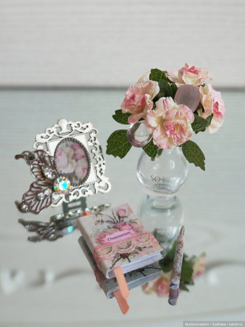 "Аметист в серебре". Миниатюра. Набор аксессуаров для туалетного столика (фото 8)