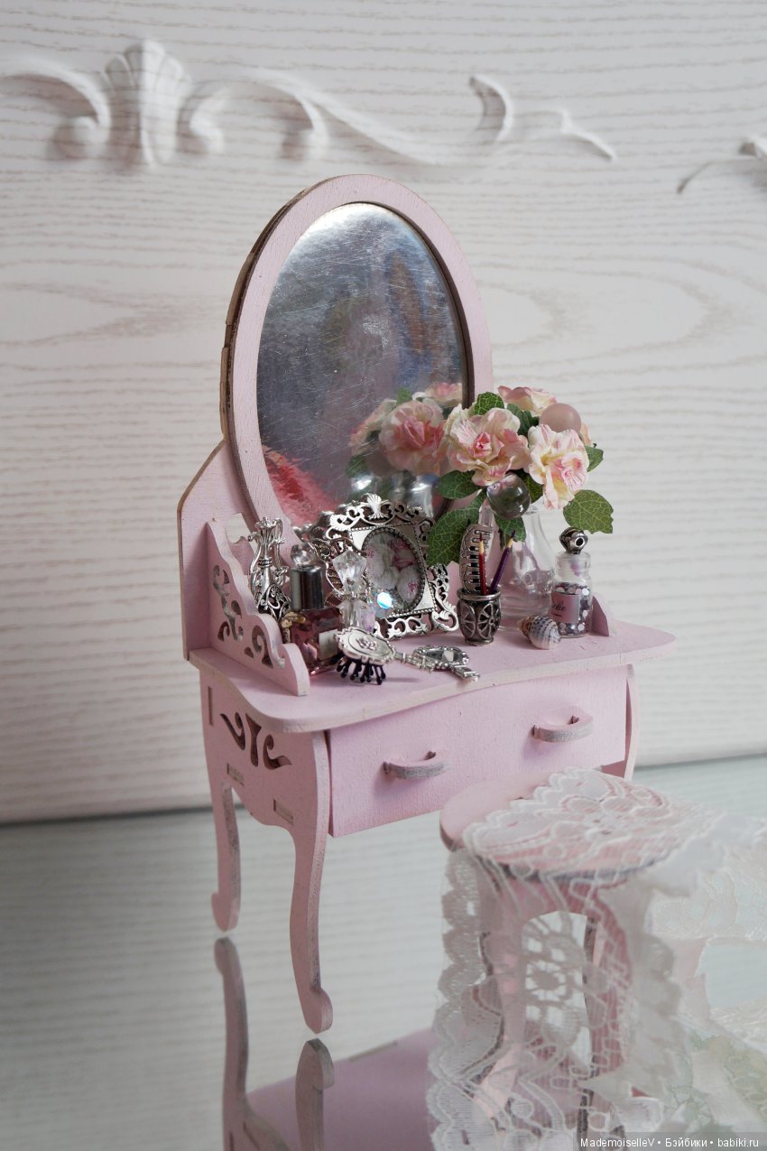 "Аметист в серебре". Миниатюра. Набор аксессуаров для туалетного столика (фото 4)