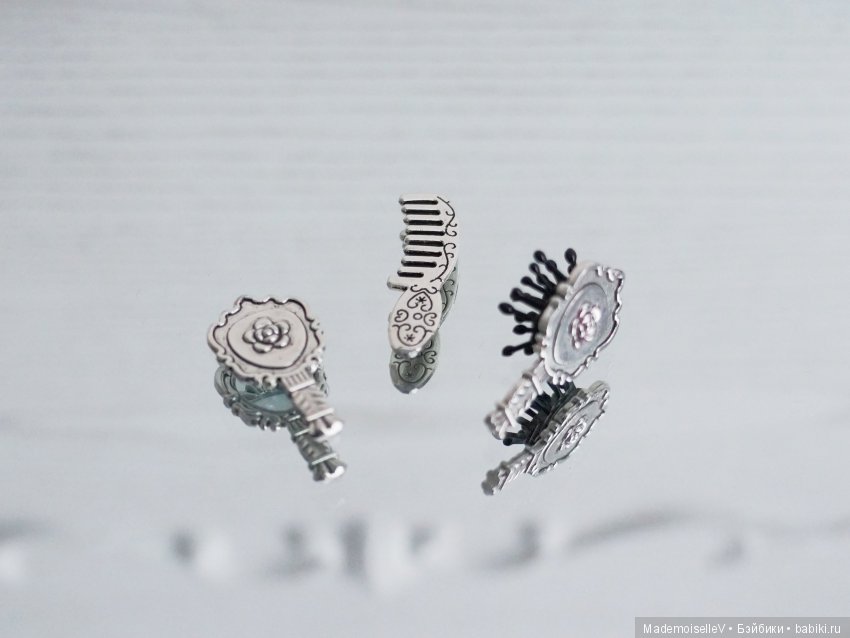 "Аметист в серебре". Миниатюра. Набор аксессуаров для туалетного столика (фото 5)