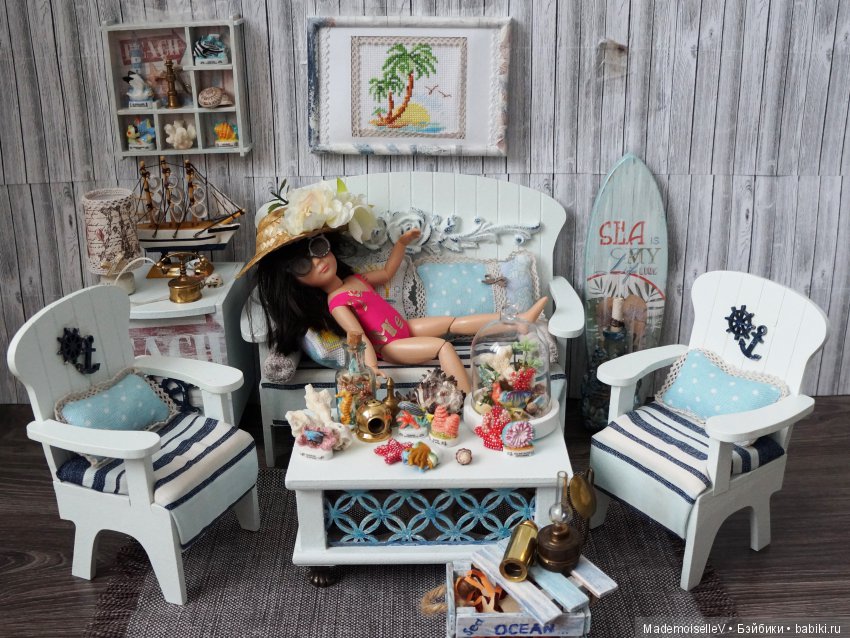 Дача на берегу моря — Мебель для кукол и домиков: фото