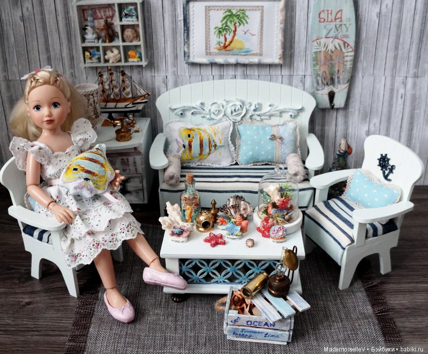 Дача на берегу моря — Мебель для кукол и домиков: фото