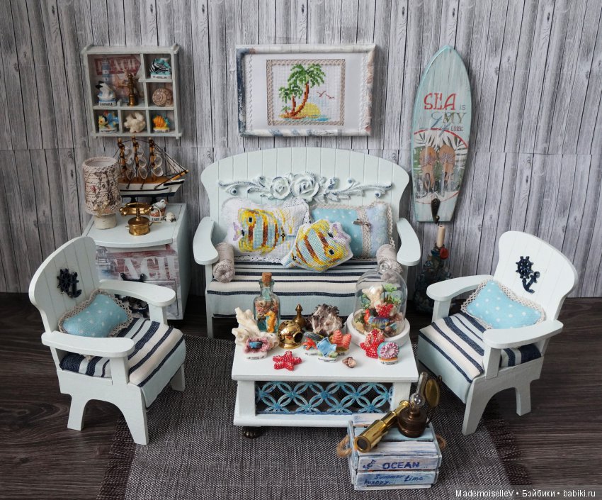 Дача на берегу моря — Мебель для кукол и домиков: фото
