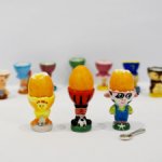 Подставки под яички. Французская фарфоровая миниатюра.