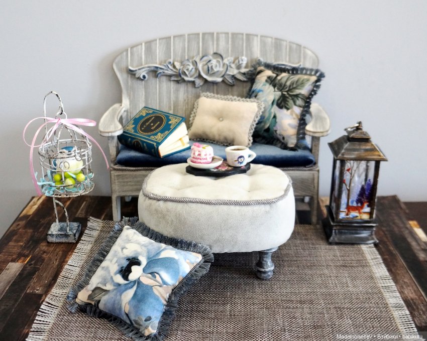 Мастер класс Пуф на деревянных ножках и моё секретное ноу-хау
