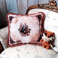 Коллекция ковров и подушек "Нежность" в бежево-голубом цвете № 51