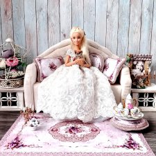 Коллекция ковров и подушек "Нежность" в сиреневом цвете № 53