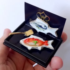 Красный окунь на рыбной тарелке Reutter Porzellan Красный окунь на рыбной тарелке Reutter Porzellan
