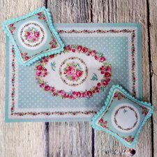 Ковер, подушки Аквамарин