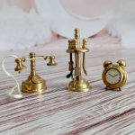 Каминный набор, телефон, будильник