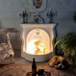 Камин белоснежный