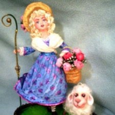 "Фарфоровая" пастушка из ваты