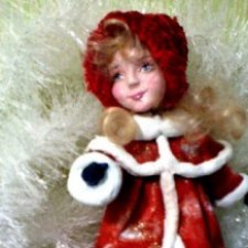 Кукольная миниатюра. Зимняя прогулка.