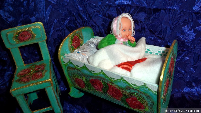 Колыбелька и стульчик в стиле ретро (фото 9)