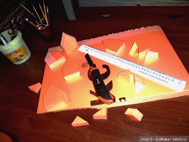 Пряничные домики на ёлку — Создание миниатюры: МК