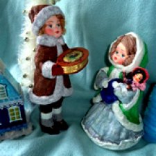 Ватные елочные игрушки - Детки не нашего времени