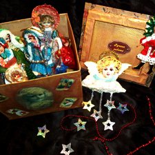 Ёлочные игрушки в викторианском стиле