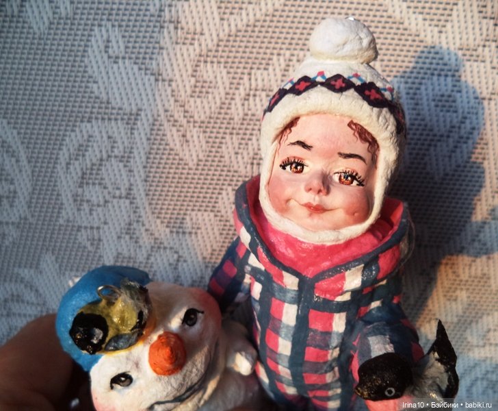 Про новые работы — Ватные игрушки на елку: ретро (фото 6)
