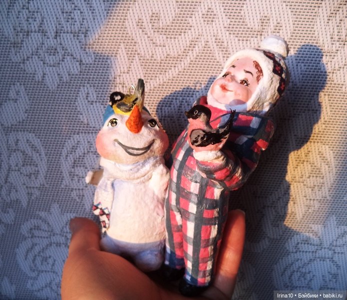 Про новые работы — Ватные игрушки на елку: ретро