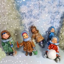 Ватные игрушки "Лепим Снеговика"