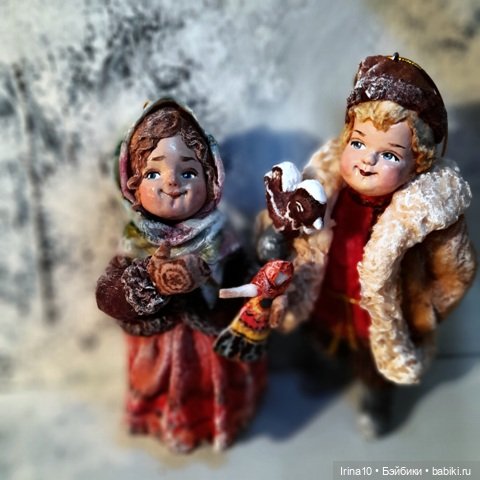 Новые ватные игрушки — Ватные игрушки на елку: ретро