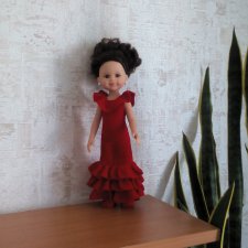 Платье "фламенко красное"