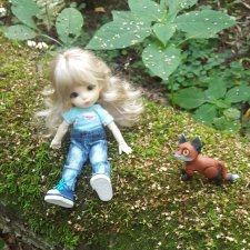 Ai-Ромашка и ее друзья. Энджи с Нильсом на прогулке в лесу