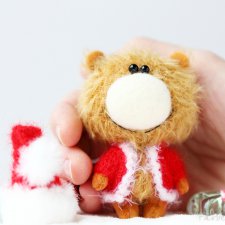 Миниатюрный мишка тедди - Дед Мороз