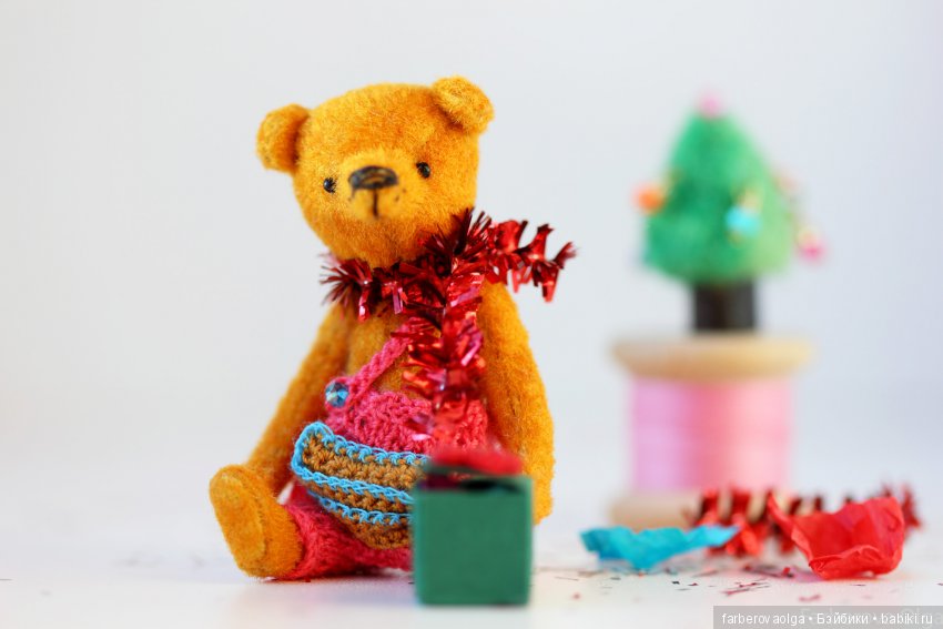 маленький винтажный мишка