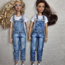 Джинсовые комбинезоны на барби