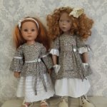 СКИДКА! Платье в стиле бохо для кукол Готц или Цвергназе.