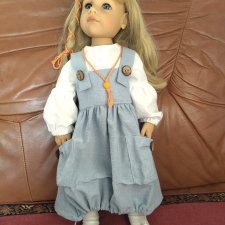 Скидка! Наряд из вареного хлопка в стиле бохо для куклы Готц и Цвергназе