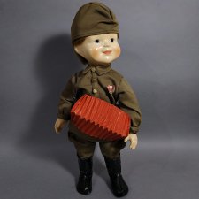 Кукла ВАСЯ ТЕРКИН. Этикетка. Пресс-опилочная кукла 1975 года. Ивановская Фабрика Игрушки. СССР Кукла ВАСЯ ТЕРКИН. Этикетка. Пресс-опилочная кукла 1975 года. Ивановская Фабрика Игрушки. СССР