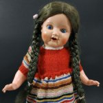 Винтажная Куколка из Папье-Маше. Примерно 1950-е годы. Schildkrot. Германия