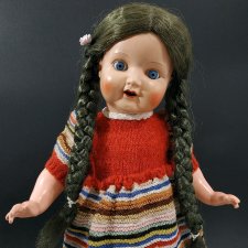 Винтажная Куколка из Папье-Маше. Примерно 1950-е годы. Schildkrot. Германия