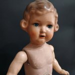 Антикварная Кукла из Папье-Маше и Композита. Примерно 1900 +. Германия