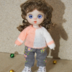 Кожанные ботиночки для баболи 15 см