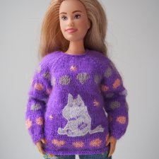 Джемпер Муми-тролль + муми-тролль для Барби