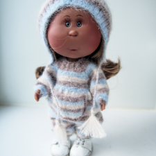 Тёпленький комплект (комбинезон и шапочка) для мини Мия