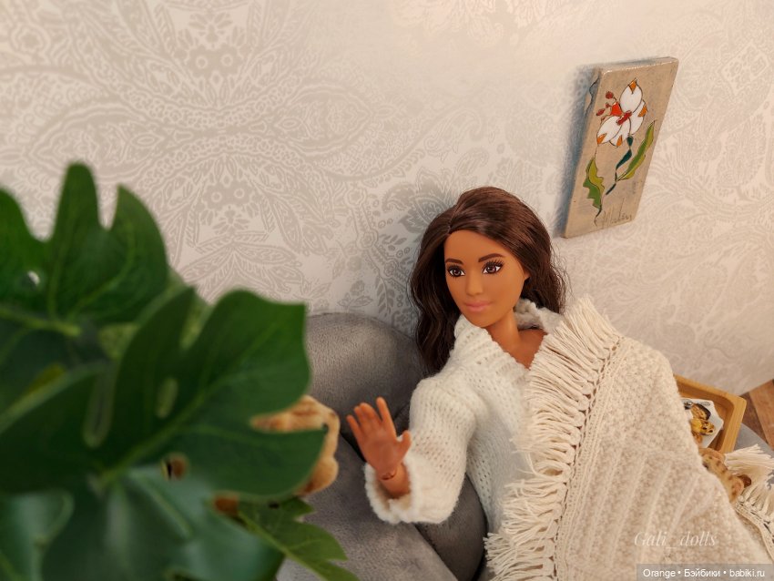 Уютный отдых и котики, или как "связать" плед формата 1/6 из подручных материалов (фото 3)