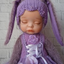 Тедди-долл Зайка. Сиреневые сны.