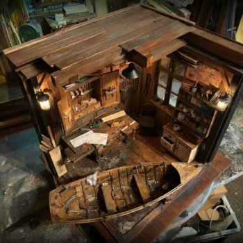 Миниатюрный мир: Лодочная мастерская от Günther Hoffmann