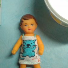 Бедный резиновый винтажный пупсик Аришка. Мои попытки реанимации. Часть 2