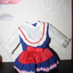 Кукла ГДР. Платье для куклы ГДР ростом 45-50 см.