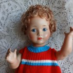 Кукла Германия старинная папье-маше